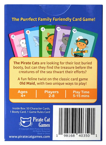 Pirate Cat Booty! A Fun Family Card Game for Kids and Adults Ages 4 and up, 2-8 Players