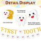 Pre-Strung Tooth Theme Banner Decorations, Gold Glitter Letter Garland with Tooth-Shaped Hanging Decor for Dental Clinic, Oral Health Events