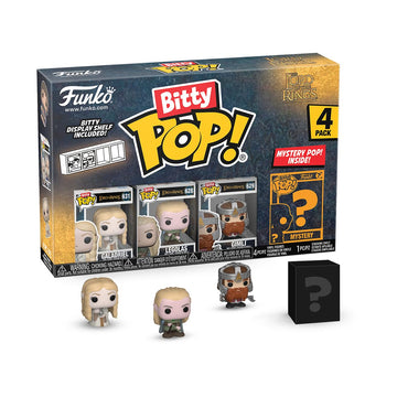 Funko Bitty POP! Lord of The Rings - Galadriel, 4-Pack and A Surprise Mystery Mini Figure - 0.9 Inch (2.2 Cm) - Lord of The Rings Collectable