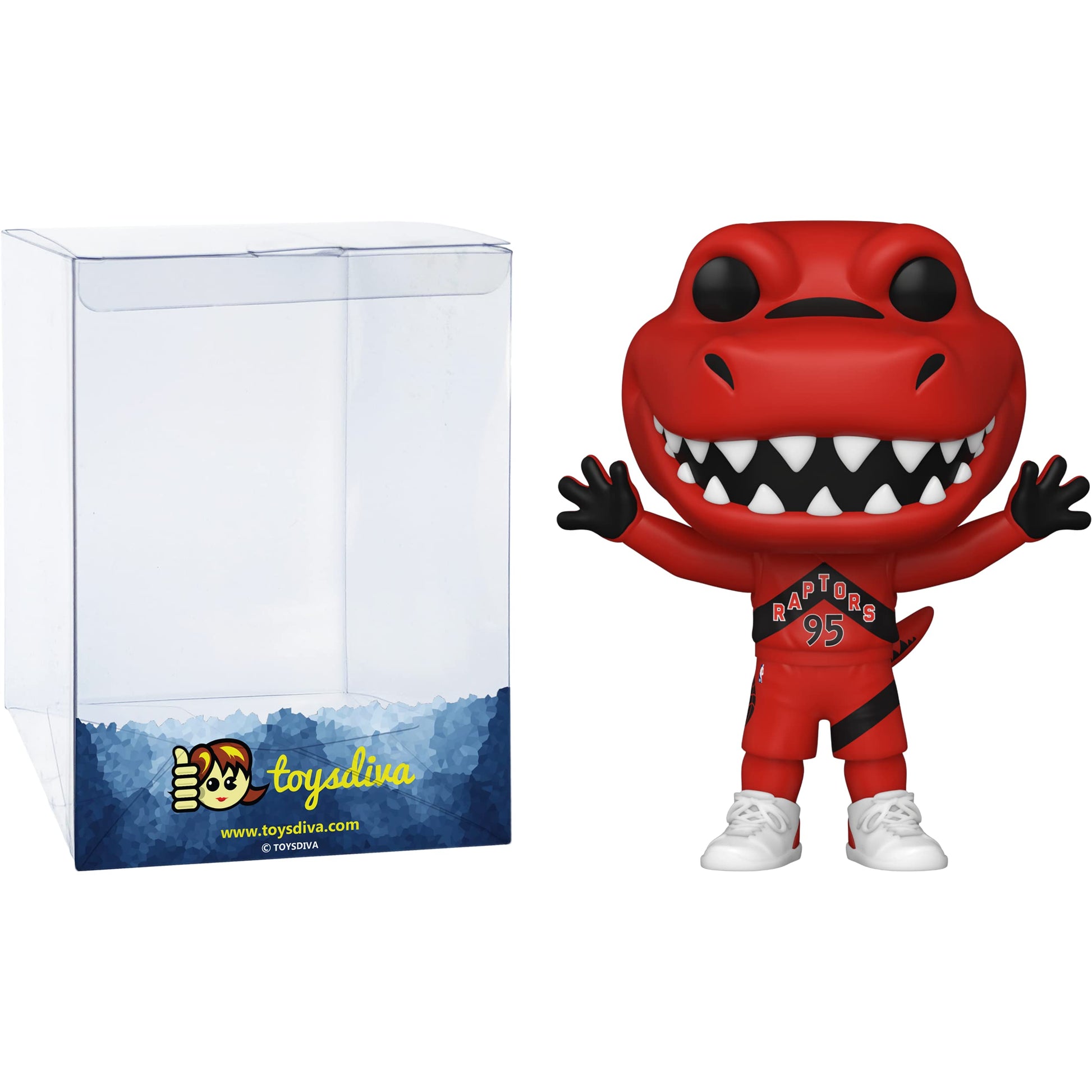 Funko The Raptor: P o p ! Mascot Vinyl Figurine Bundle with 1 Compatible 'ToysDiva' Graphic Protector (002-52163 - B)