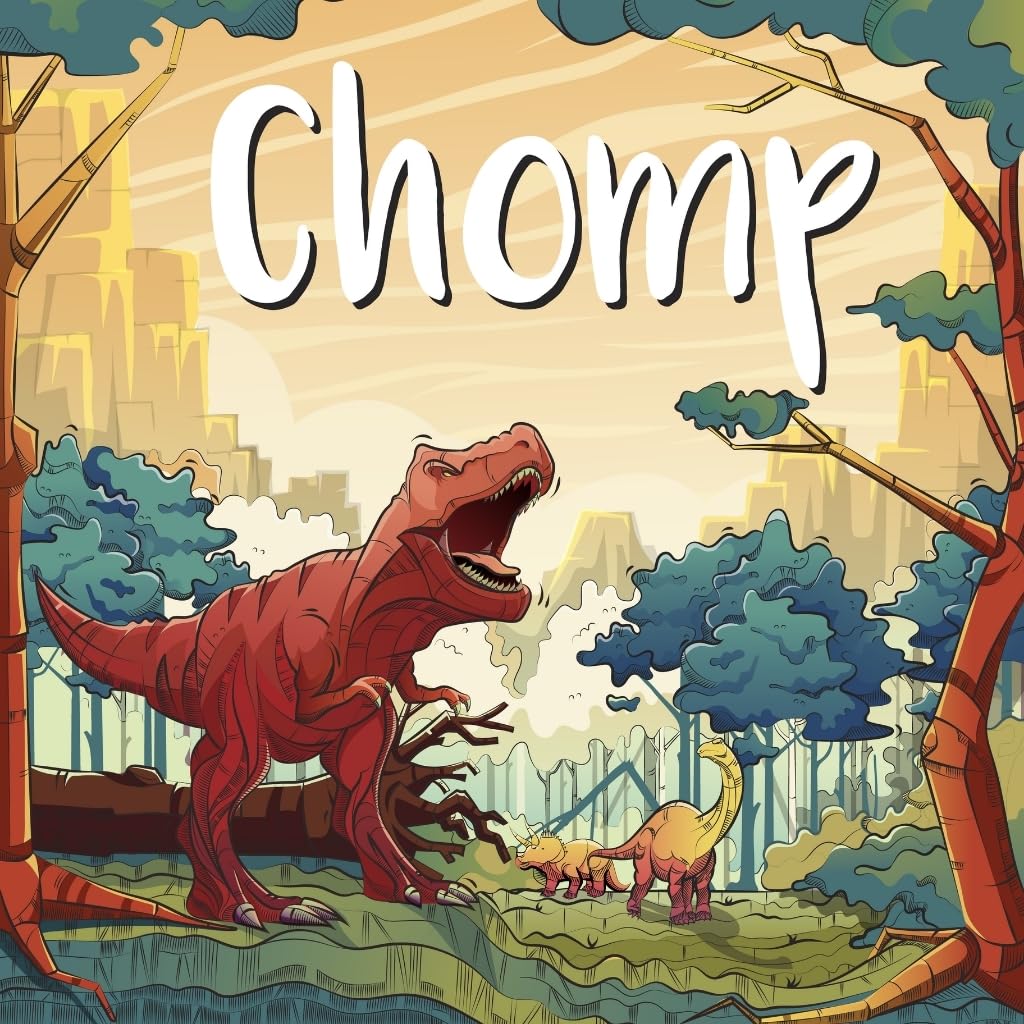 Chomp Board Game - Tile Laying Game - 1 Minute to Teach - 1 to 4 Players - 20 Minute Play Time (Chomp Base Game)