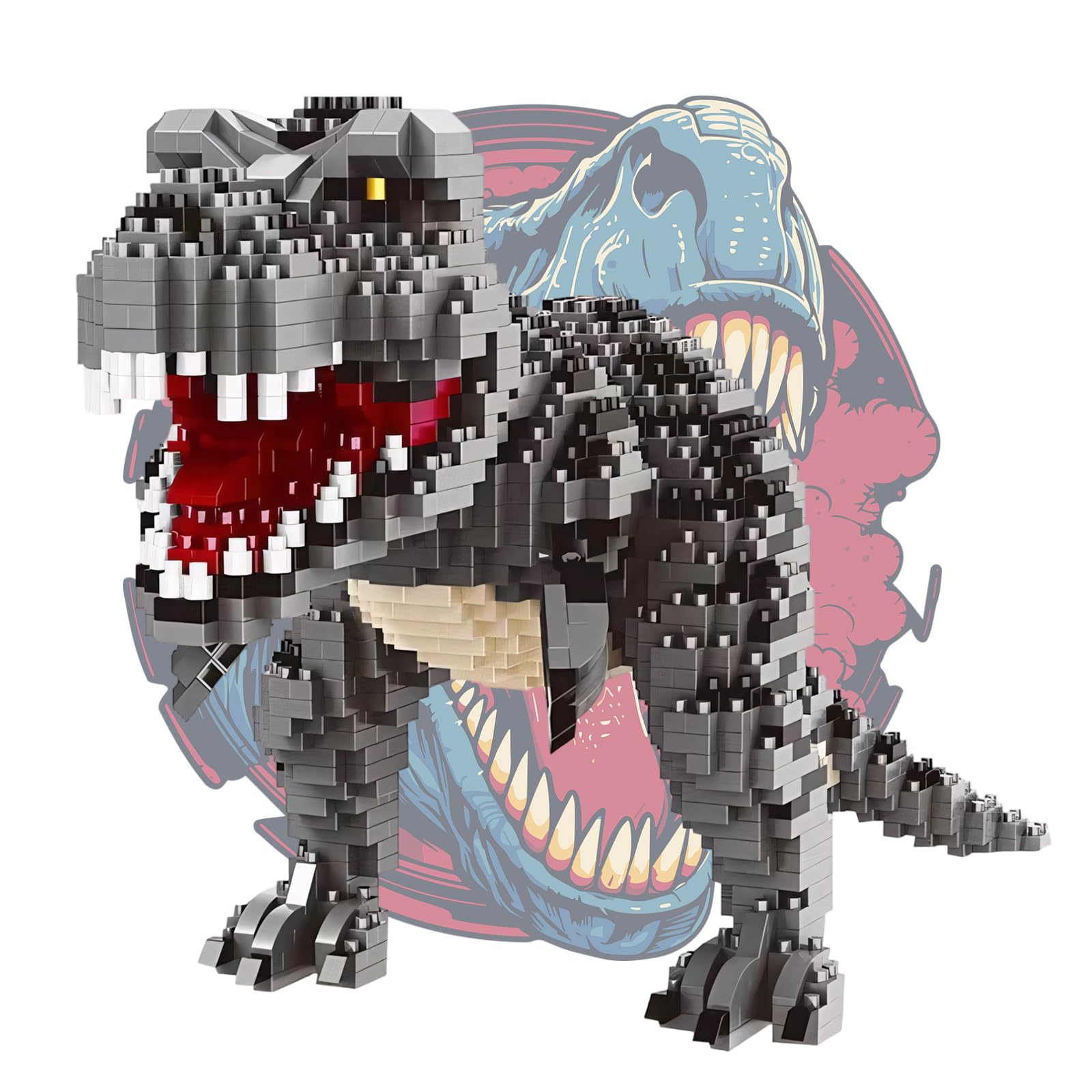 Myth Qholve Tyrannosaurus Rex Building Block Toy Realistic Dinosaur Model Kit STEM Educational Construction Bricks for Kids & Adults, Collector’s Gift