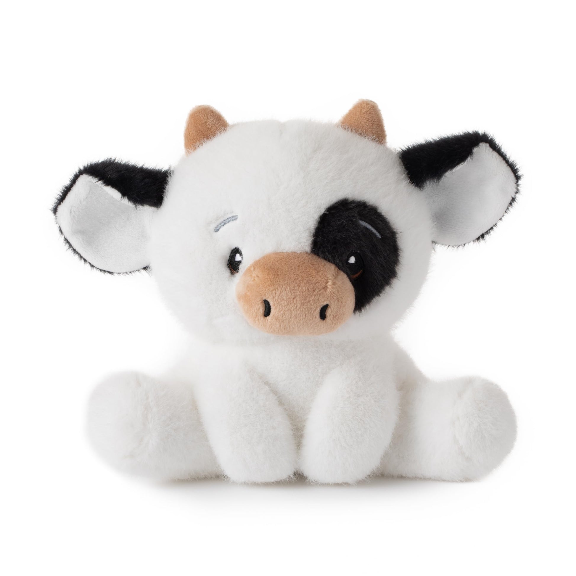 The Petting Zoo Cow Stuffed Animal Plushie, Gifts for Kids, Snugletz Zoologee Plush Toy, 7 in