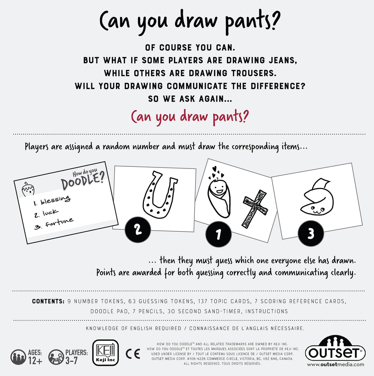How Do You Doodle? Board Game - The Fast paced Drawing Game - for 3 to 7 Players Ages 12 and up by Outset