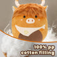 Yytoyshop Highland Cows Plush Pillow Adorable Cow Stuffed Animal Plushies Toys Soft Fluffy Cow Plush Pillow for Kids Adults Home Decor