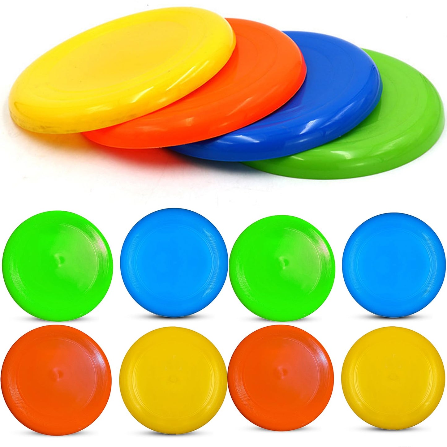 Anzmtosn 8 Inch Sport Flying Disc, Beach Sand Sport Ring Toys, Large Beach Flying Ring Toy Sets Kit for Pool Playground Toy Gift Set Bundle for Kids