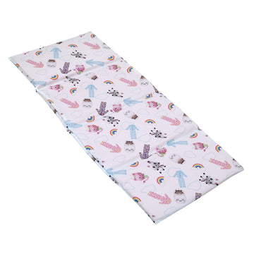 NoJo DreamWorks Gabby's Dollhouse Dream It Up Pink, Aqua, and Purple PJ's Preschool Nap Pad Sheet