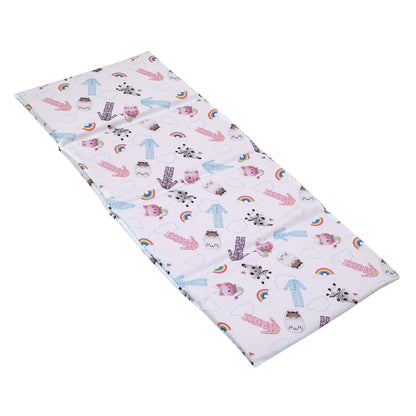 NoJo DreamWorks Gabby's Dollhouse Dream It Up Pink, Aqua, and Purple PJ's Preschool Nap Pad Sheet