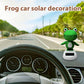 Jizlan Green Solar Bobblehead - Long-Lasting Frog Bobble Dancer Toy, Decorative Solar Energy Figurine | Eco Friendly Solar Dashboard Shaking Toy