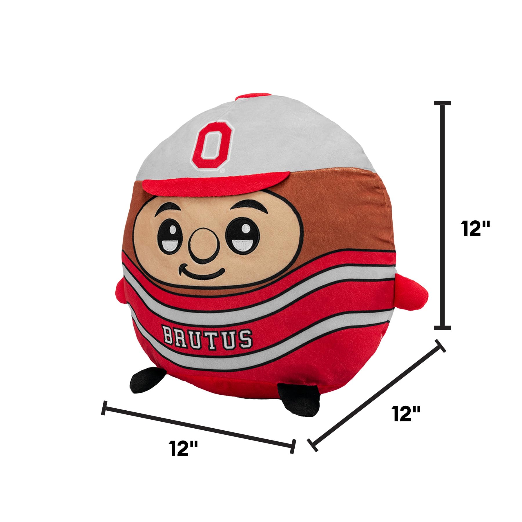 Sleep Squad Ohio State Buckeyes Brutus 12" Kiri Cloud Plushie - Official Collegiate Plush