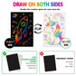 Minyaluck Rainbow Scratch Art Paper Kit-90 Pcs 6.5"x4.7"Double-Sided Black & White Magic Scratch Off Art Craft Supplies Kits