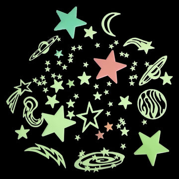 Great Explorations Galaxy Of Stars by University Games | Glow-in-the-Dark Stars, Planets, Moons, and Celestial Shapes | Comes with 302 Decorative Glow