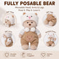Tatuire Teddy Bear 11.8 Inch with One Clothing Stuff Animal Plush Gift for Kids Girls Women Birthday. (Brown Lamb Suit)