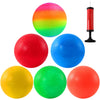 Nakotii 6PCS Playground Balls,8.5 Inch Inflatable Dodge Balls,Dodgeball Balls,Rubber Bouncy Dodge Ball with 1 Hand Pump for Indoor Outdoor Games Camps