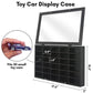 Americanflat 11x18 Toy Car Display Case - Holds up to 30 Cars - Model Car Displays with Removable Shelves and Shatter-Resistant Glass - Wall Mounted