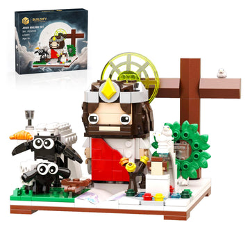 Tenhorses Jesus Building Block Sets, Little Jesus Christ Toy Figures Christianity Decor, Easter Christmas Christian Gifts for Women Men Kids Age