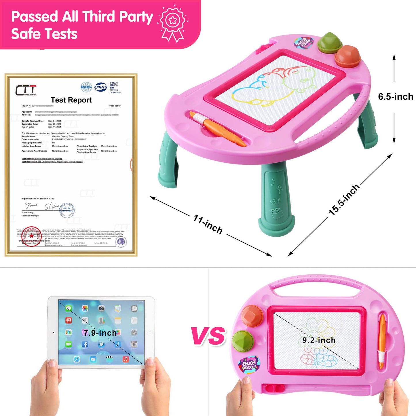 Toys for 2-4 Year Old Girls,Magnetic Drawing Board,Toddler Toys for Girls Age 2 3,Erasable Doodle Board for Kids,Learning Toy for Toddler 2 3 4 5,Gift
