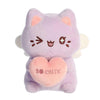 Aurora Enchanting Tasty Peach Candy Heart Meowchi Stuffed Animal - Bright & Colorful Design - Showpiece Plush - Lavender 7 Inches