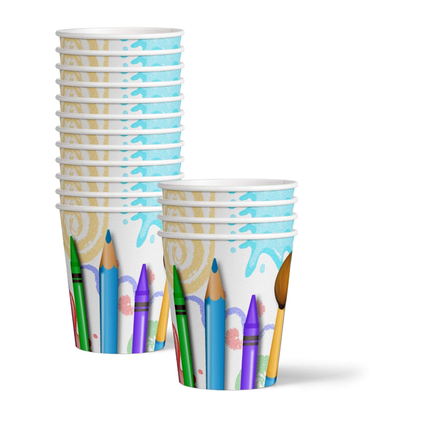 Artist Painting Birthday Party Supplies Set Plates Napkins Cups Art Tableware Kit for 16