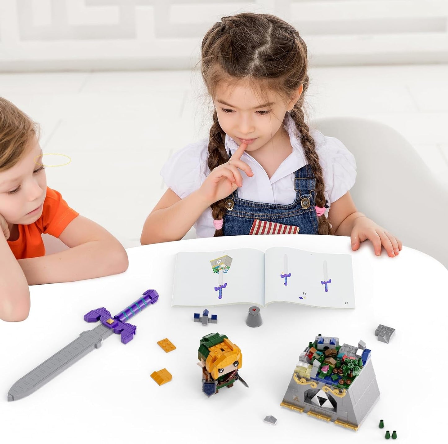 Latephiy The Master Sword Building Kit with Link Action Figures Building Set, BOTW 2 in1 Micro Hyrule Building Blocks Set, Birthday Party Decorations