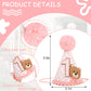 Agvgaza Bear 1st Birthday Hat for Boys & Girls - First Party Hat, Cute Twin Bear Theme for Baby Showers & Birthday Decorations (Pink)