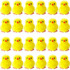 Baaxxango 24 PCS Easter Fluffy Chicks,3.4 Inch Yellow Soft Plush Chicks Figurines,Realistic Plush Farm Chick Mini Ornaments Stuffed Animal