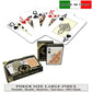 DA VINCI Venezia, Italian 100% Plastic Playing Cards 2 Deck Set, Poker Size Jumbo Index (Large Print)