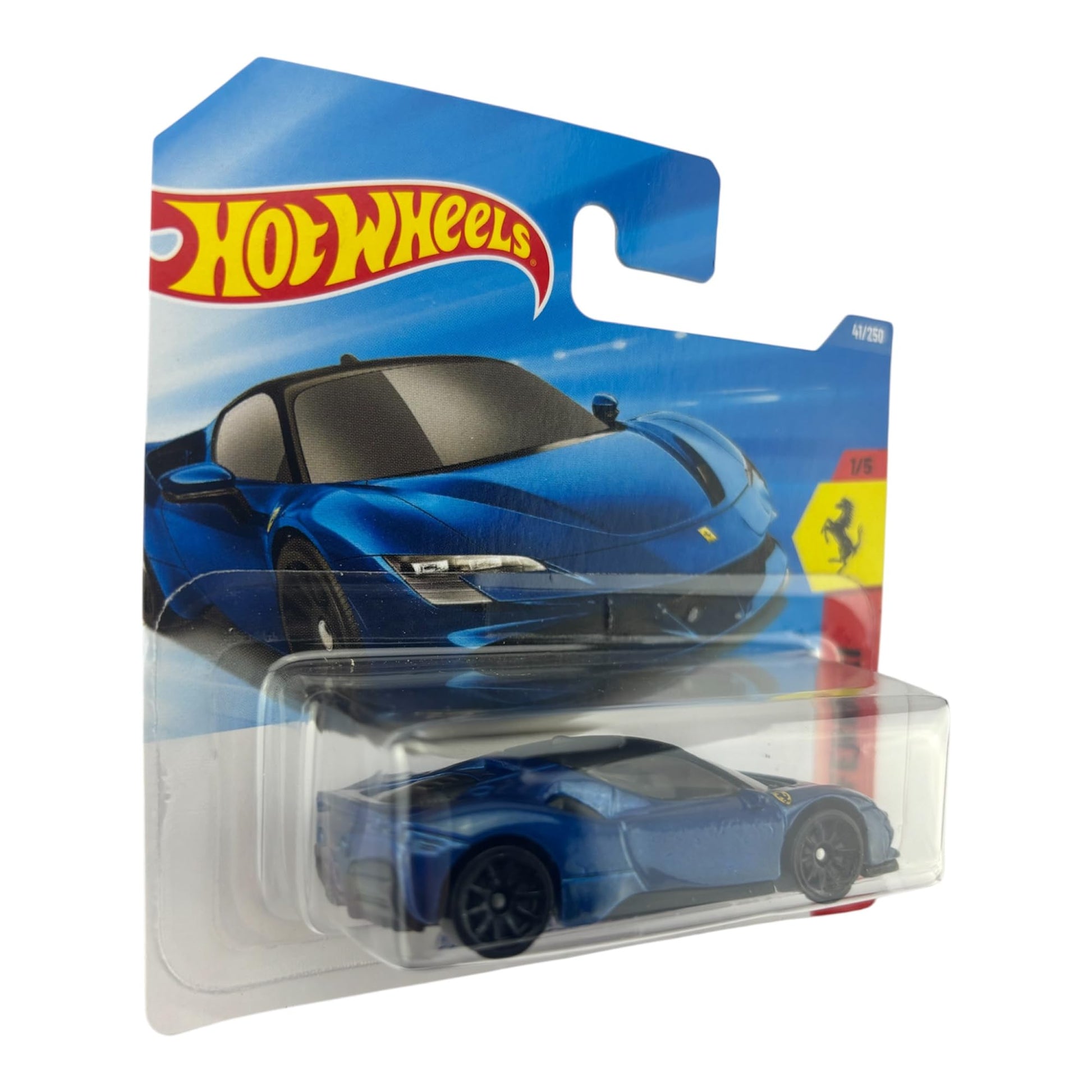 Hot Wheels Ferrari SF90 Stradale [Blue] 1/5, 41/250, 1:64 Scale Diecast Toy Vehicle