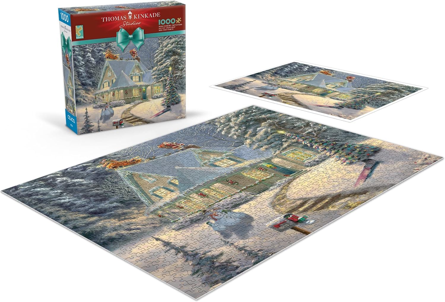 Ceaco - Thomas Kinkade Christmas Midnight - 1000 Piece Puzzle for Adults