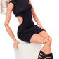 Barbie Basics Model 02 Collector Doll with Blonde Hair, Black Mini Dress & Gladiator Boots, Universal-fit Fashions, Posable Body & Swappable Doll Head