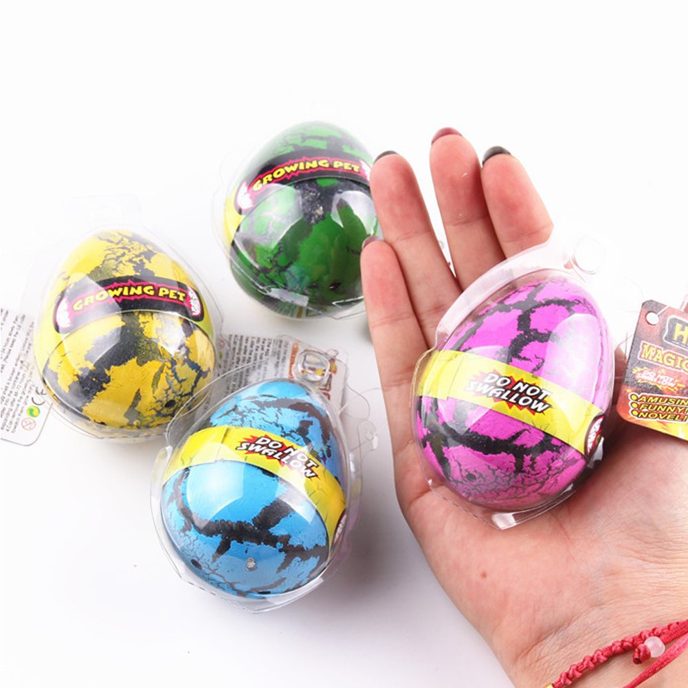YKLWORLD Hatching Dinosaur Eggs, Set of 12 Pcs Crack Colorful Grow Dino Egg That Hatch in Water Growing Pet Birthday Easter Party Favors Gifts