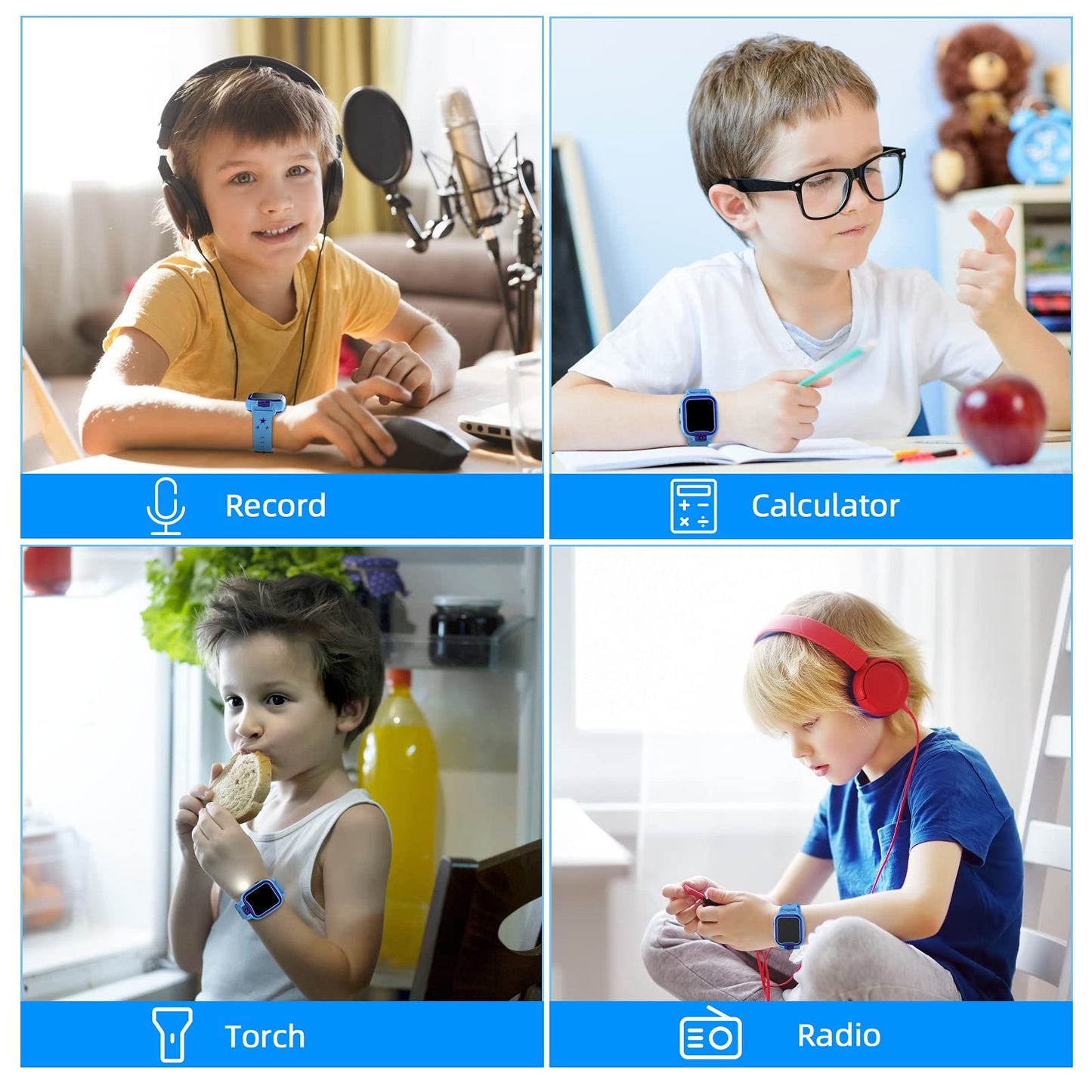 GYET Kids Smart Watch Boys 3-10 Year,Touchscreen Children Digital Watch with Camera Mp3 Pedometer Games Boys Watches Toys Christmas Birthday Gifts