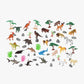 World of Animals Playset - 60 Piece Animal Figure Set with Dinosaurs, Safari, Marine & Farm Animals - Colorful Pretend Play Learning Toy with Trees