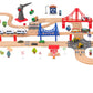 Motorized Train for Wooden Track, Remote Control Train with Magnetic Connection, Battery Operated Locomotive Trains for Toddlers, Compatible