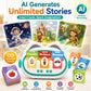 AI Storytelling Toy for Toddlers, Generate Unlimited Creative Stories with 3 Flash Cards, Screen-free Talking Card Reader, 150 Cards 300 Words