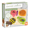 MindWare Sensory Sprouts Surprise Puzzle - Wooden Baby Puzzle with Mirror, Bells & Beads - Educational Toy for Infants & Toddlers 6+ Months Montessori
