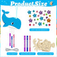 Wooden Ocean Animals Wind Chime Kit Make Your Own Sea Animal Crafts Coloring DIY Wind Chime kit for Summer Activities Birthday Favor School Home Art