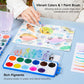 Shuttle Art 30 Pack Watercolor Paint Set Bulk, 12 Colors Watercolor Paint Set bulk with Paint Brushes for Kids and Adults, Washable Paint