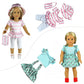 ReeRaa 20 pcs Clothing for Dolls 18 inch Doll Clothes and Accessories for American 18 inch Girl Doll Clothes Gift Including 10 Complete Sets