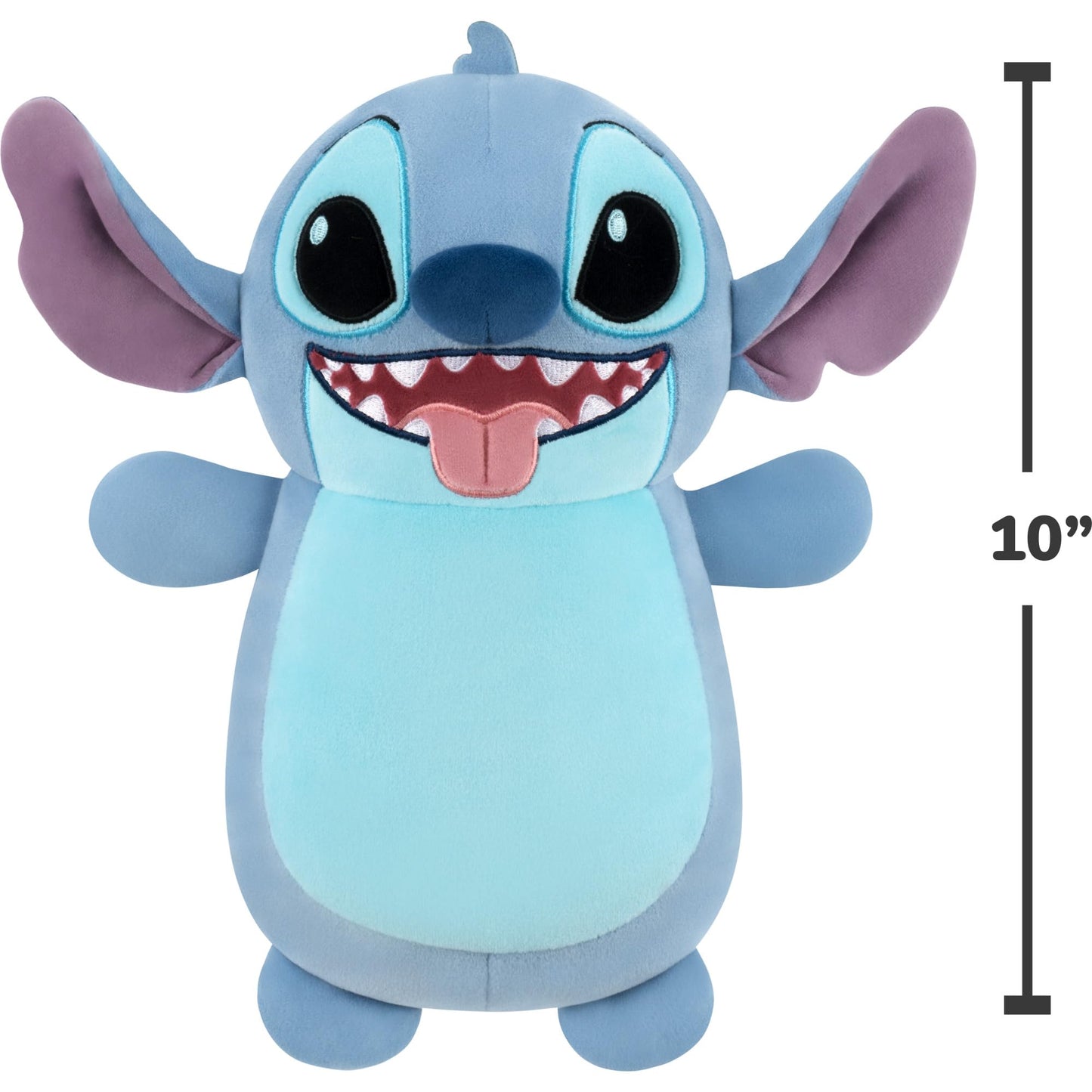 Squishmallows Original Disney 10in Stitch with Tongue Out HugMees - Ultrasoft Official Jazwares Plush (Medium-Sized)