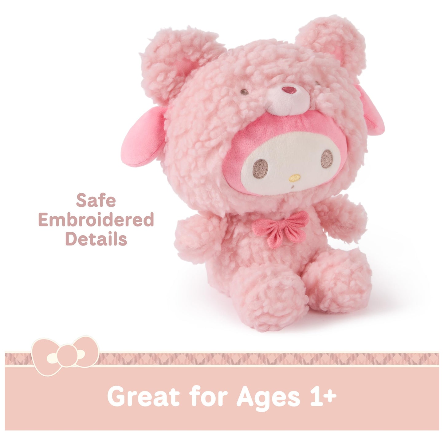 GUND Sanrio My Melody 10-Inch Plush in Café Latte Bear Outfit for Ages 1+