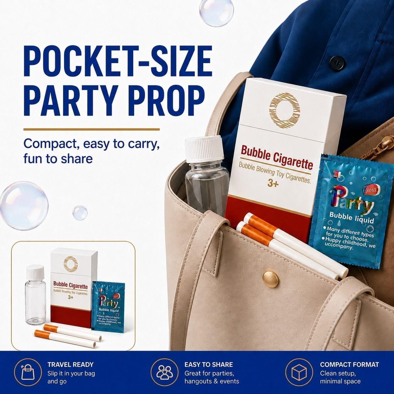 Bubble Blower Kit with Refill Bubble Solution