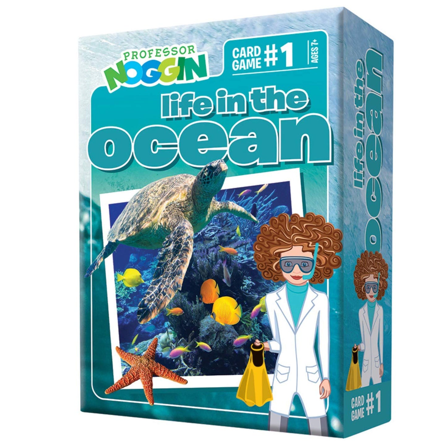 Outset Media Professor Noggin's Life in The Ocean Trivia Card Game - an Educational Based Card Game for Kids - Trivia, True or False, and Multiple