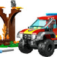 LEGO City 4x4 Fire Engine Rescue Truck 60393, Toy for 5 Plus Year Old Boys & Girls, Set with Water Element Launcher, Firefighter Minifigure and Cat