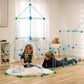 FUNbelievable! 132 Piece Fort Building Kit - Indoor Play Engineering Set with Connecting Sticks & Balls - Creative STEM Building Toys for Kids Play