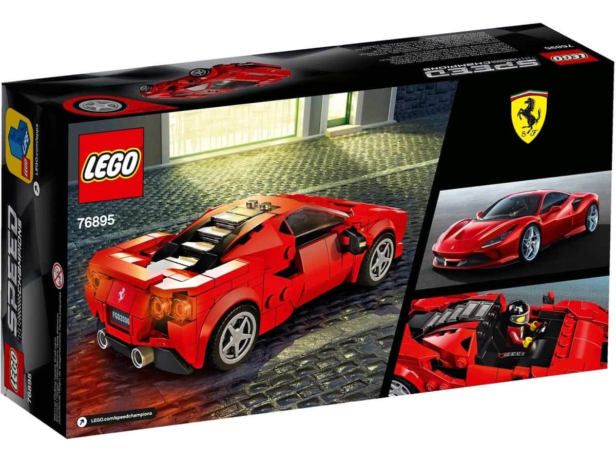 LEGO Speed Champions 76895 Ferrari F8 Tributo Toy Cars for Kids, Building Kit Featuring Minifigure (275 Pieces)