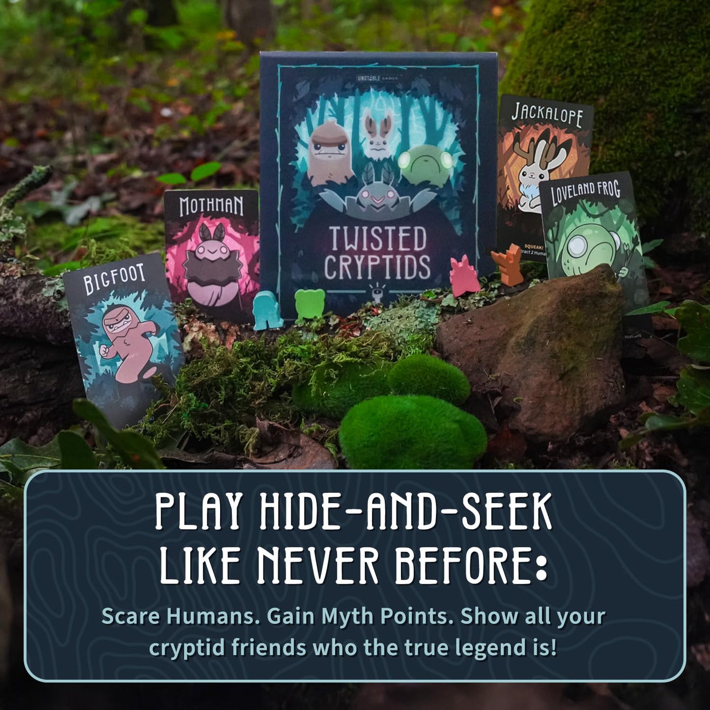 Unstable Games Twisted Cryptids Board Game - Strategy Card Game for Adults and Kids - Family Board Games for 2-4 Players, Ages 12 and Up - from