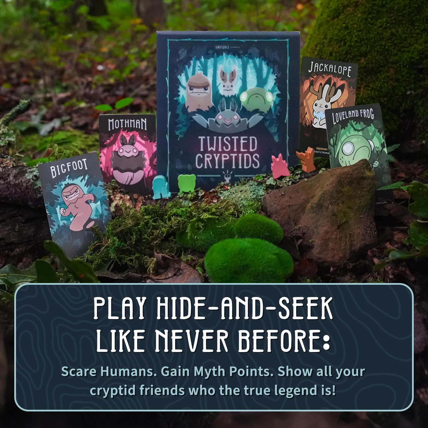 Unstable Games Twisted Cryptids Board Game - Strategy Card Game for Adults and Kids - Family Board Games for 2-4 Players, Ages 12 and Up - from