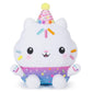 Gabby's Dollhouse Celebrations, Sprinkle Party Cakey Cat Soft Toy, 25-Centimetre Interactive Soft Toy with Sounds, Kids’ Toys for Girls and Boys Aged