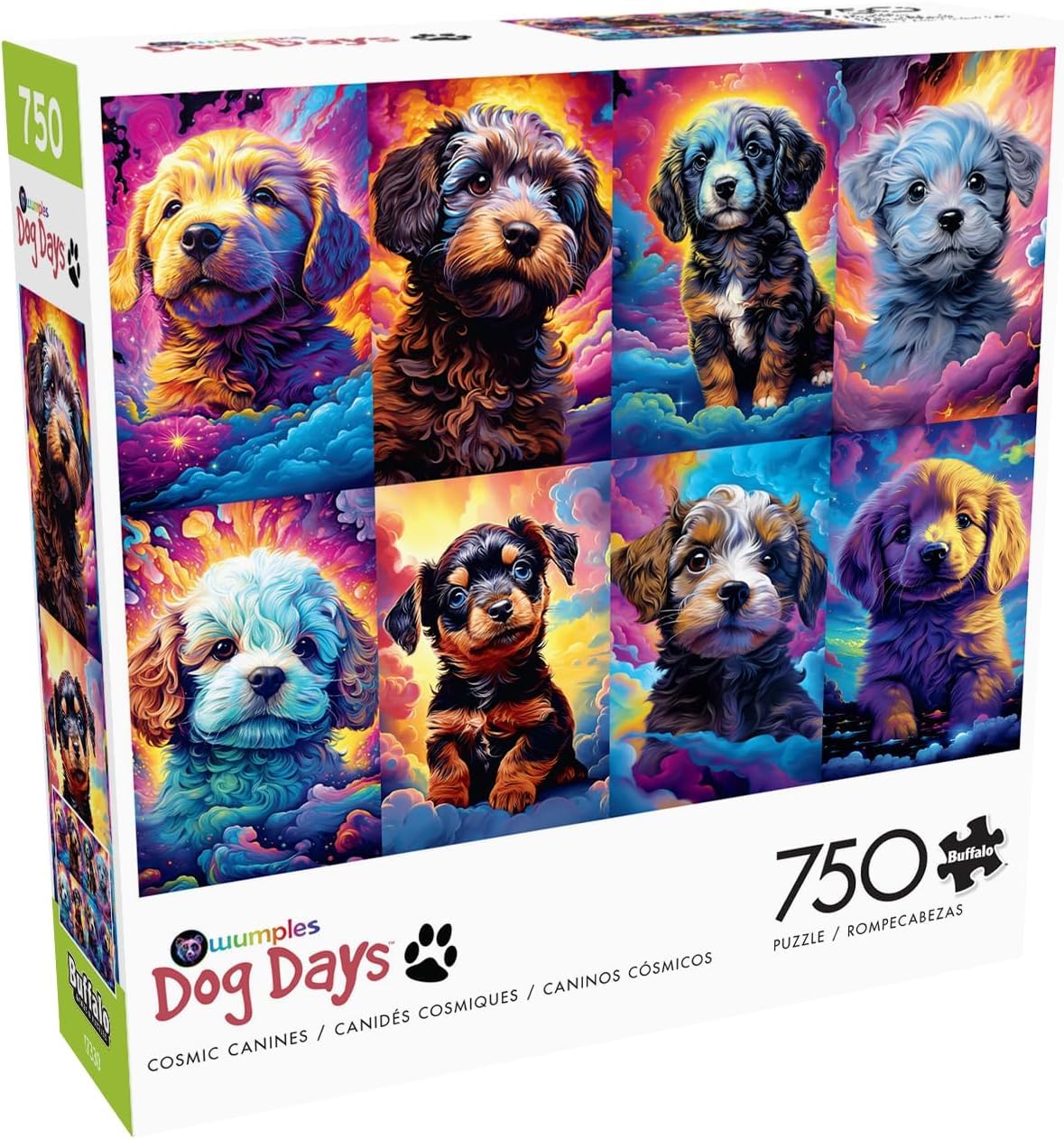 Buffalo Games - Wumples - Wumples - Cosmic Canines - 750 Piece Jigsaw Puzzle for Adults -Challenging Puzzle Perfect for Game Nights - Finished Size is